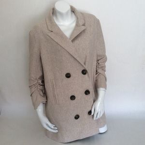 Line+Dot Beige Wool Coat (M)